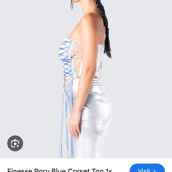 Finesse Rory blue corset top - Picture 2 of 3